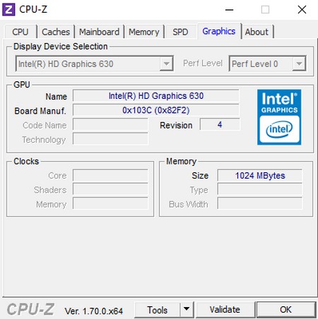 Kiểm tra cấu hình máy tính bằng CPU-Z Graphics