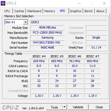 Kiểm tra cấu hình máy tính bằng CPU-Z PSD
