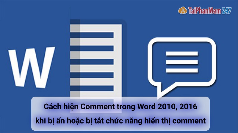 cách hiện comment trong word 2010