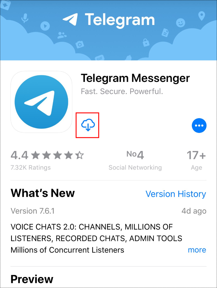 Tải Telegram điện thoại IOS qua App Store