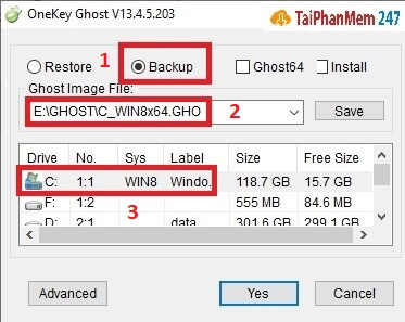 Bước 1 Tạo file ghost bằng Onekey Ghost Win 10